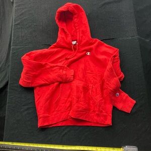 Vintage Champion Reverse Weave Warmup XL Pullover Hoodie Sweatshirt Red 80s